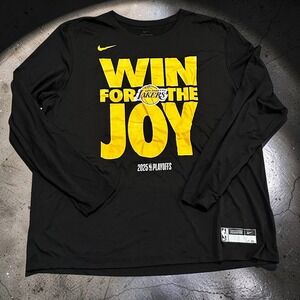 Nike Los Angeles Lakers 2025 Playoffs Win For The Show Long Sleeve Shirt 3XL